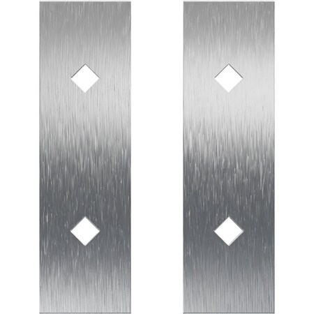 Ekena Millwork Barn Door Hollow Core Plates, Stainless Steel, PK 2 GB6005HCPSS